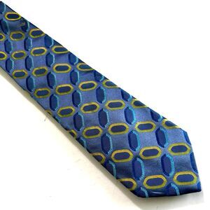 Ted Baker Silk Tie Necktie Blue Geometric Shape Work Wedding Business USA